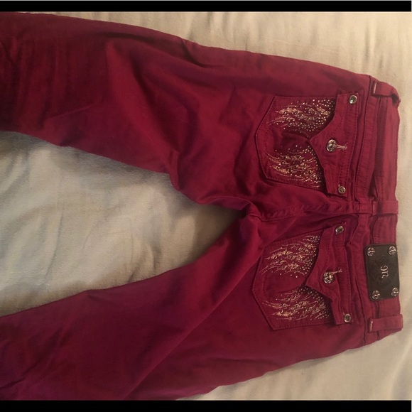 Miss Me Magenta Skinnies - Picture 2 of 4